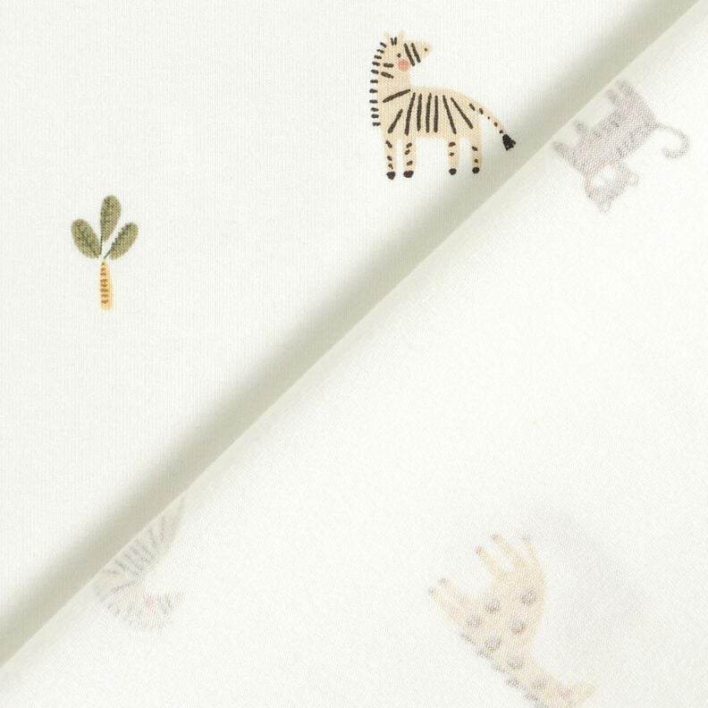 Katoenjersey kleine steppedieren &ndash; wit,  image number 4