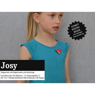 JOSY - raglanshirt met omslag bij de schouders, voor meisjes, Studio Schnittreif  | 86 - 152, 