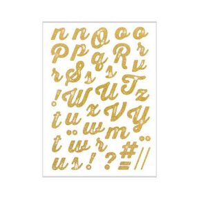 Strijkfolie glitter A-Z – goud metalen | Rico Design, 
