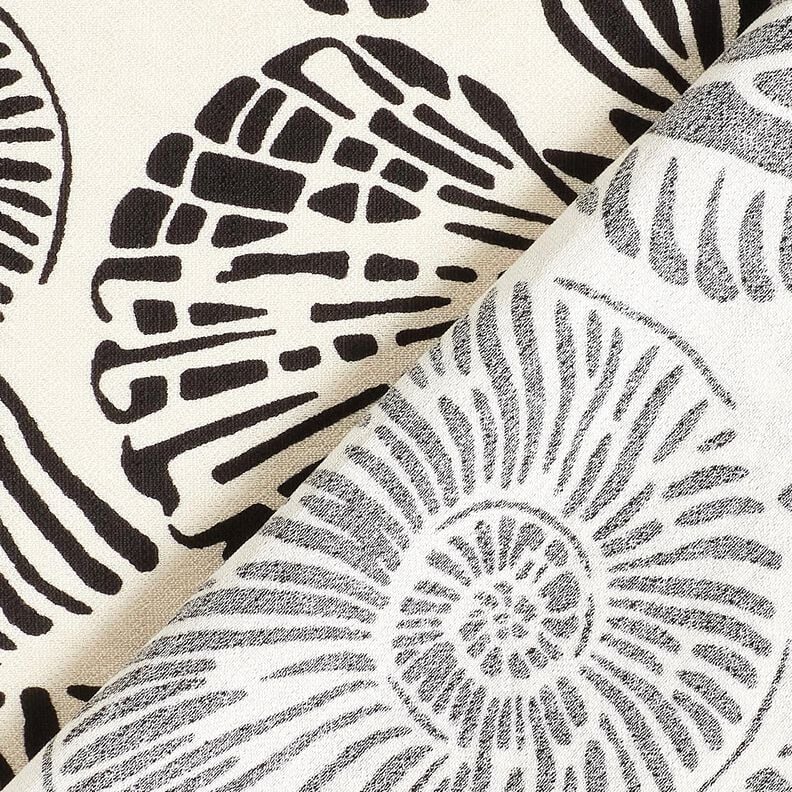 <h2>Viscosestof Air Flow Schelpen, wolwit/zwart &ndash; geweven en digitaal bedrukt</h2>,  image number 4