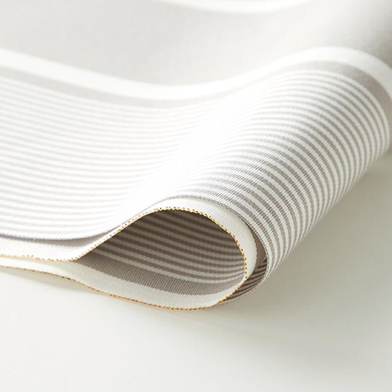 Outdoorstof Canvas Strepenmix – lichtgrijs/wit,  image number 6