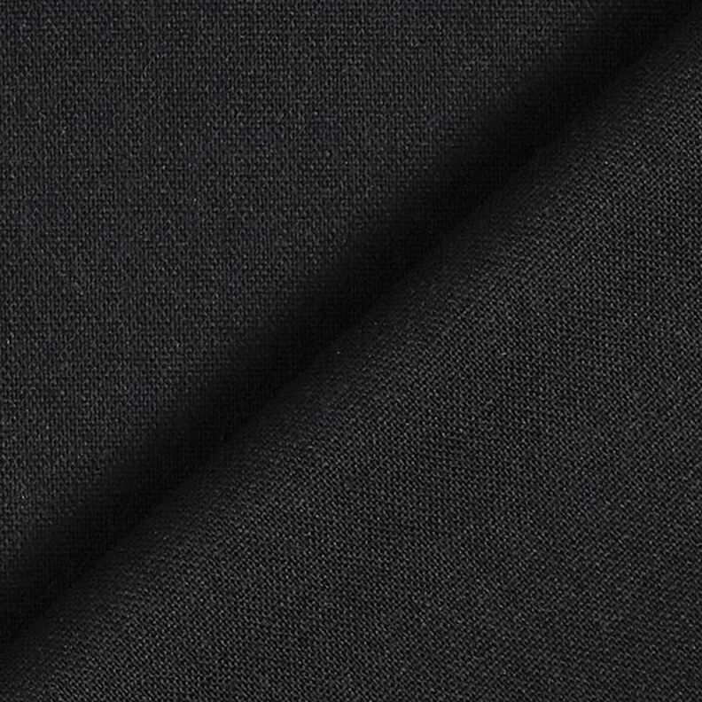 Viscose-linnen-mix Effen – zwart,  image number 3