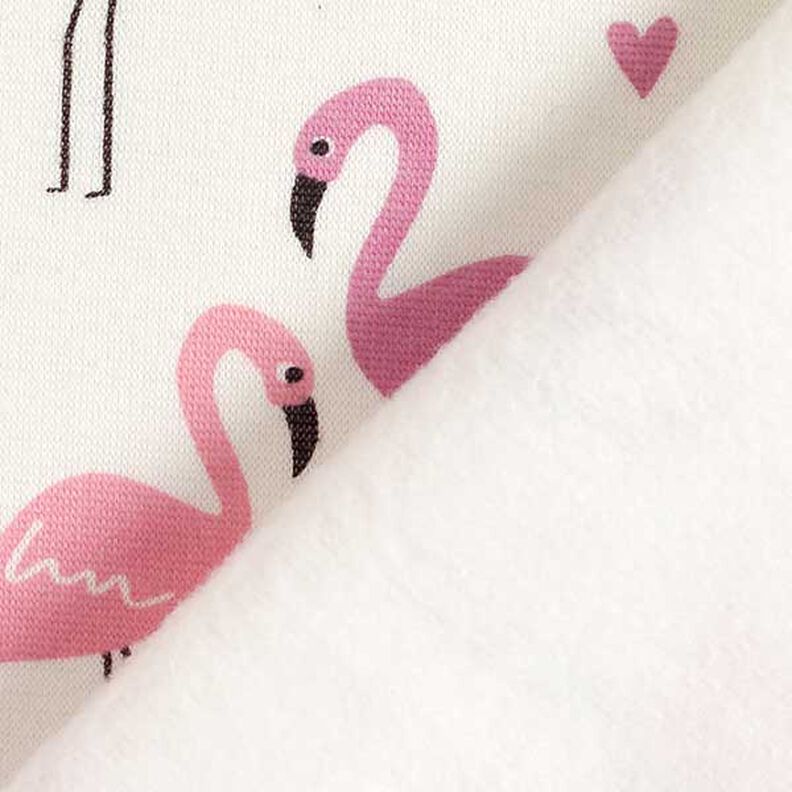 Alpenfleece verliefde flamingo's – ecru,  image number 5