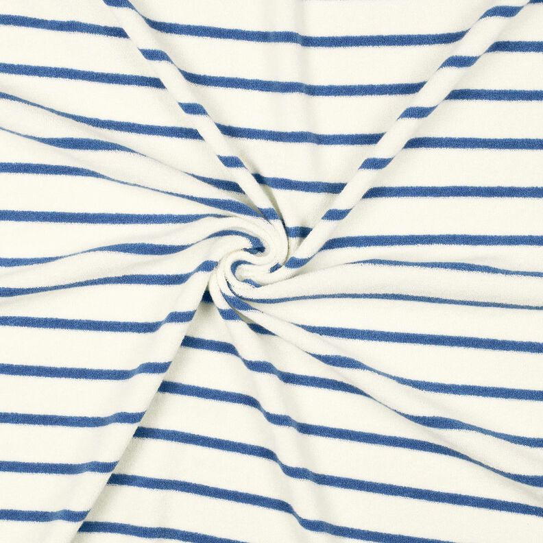 Badstof jersey Strepen – ivoor/stralend blauw,  image number 3