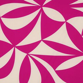 Stretch blousestof geometrisch| Poppy Fabrics – purper/cashew, 