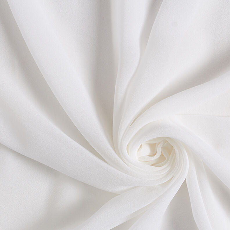 Zijdechiffon – wit,  image number 1