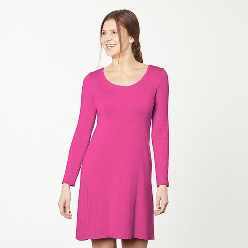 Katoenjersey medium effen – intens roze,  image number 6