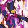 Viscosestof abstracte penseelstreken digitale print – druif/indigo,  thumbnail number 2