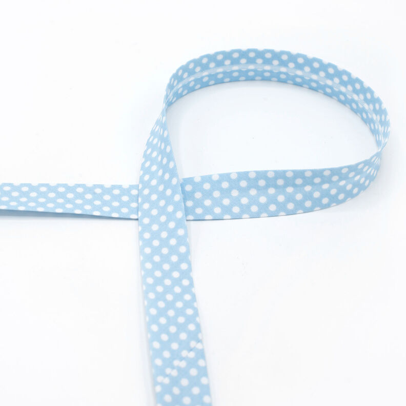 Biasband Stippen [18 mm] – lichtblauw,  image number 2