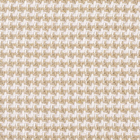 Grove jasstof pied-de-poule – beige/wit, 