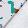 Decostof Half panama schaatsende dinosaurussen – zilvergrijs/pepermunt,  thumbnail number 4