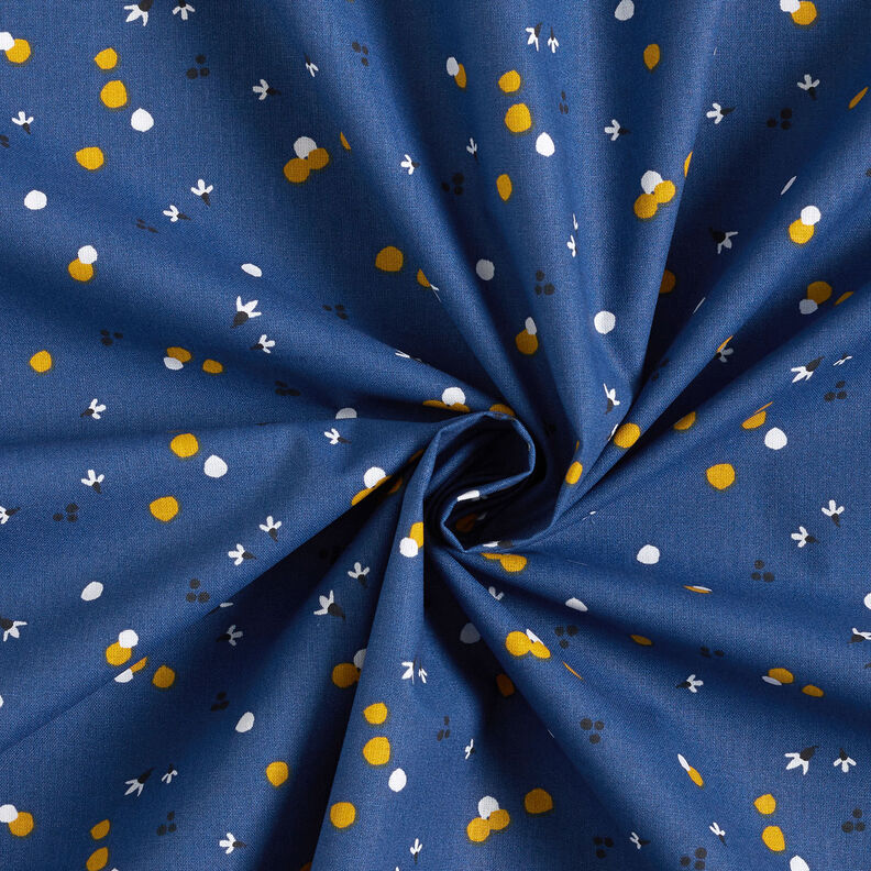 Katoenen stof Cretonne Kleurrijke stippen – marineblauw,  image number 3