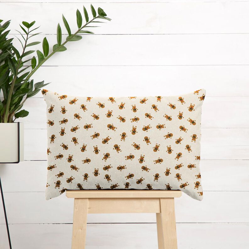 Decostof Canvas Peperkoekmannetjes – natuur/karamel,  image number 6