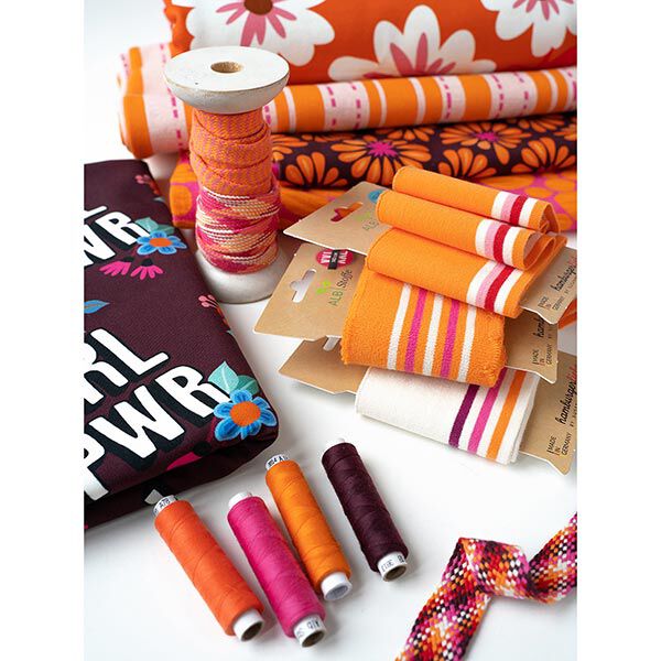 Biologische vlechtkoord Twist Me Flat [35 mm] | Albstoffe – roze/oranje,  image number 2