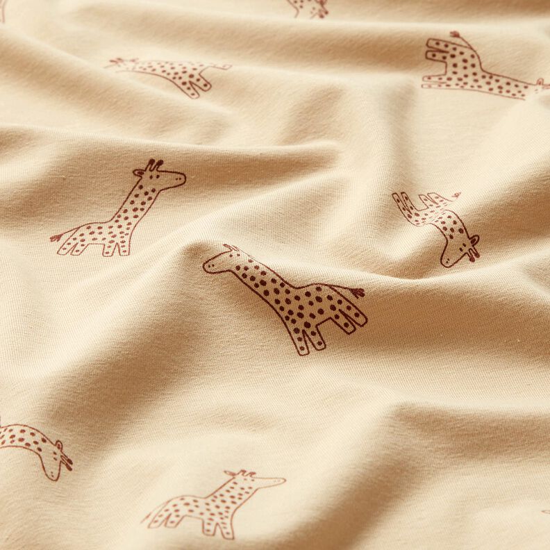 Katoenjersey Giraffen – amandel, image number 2