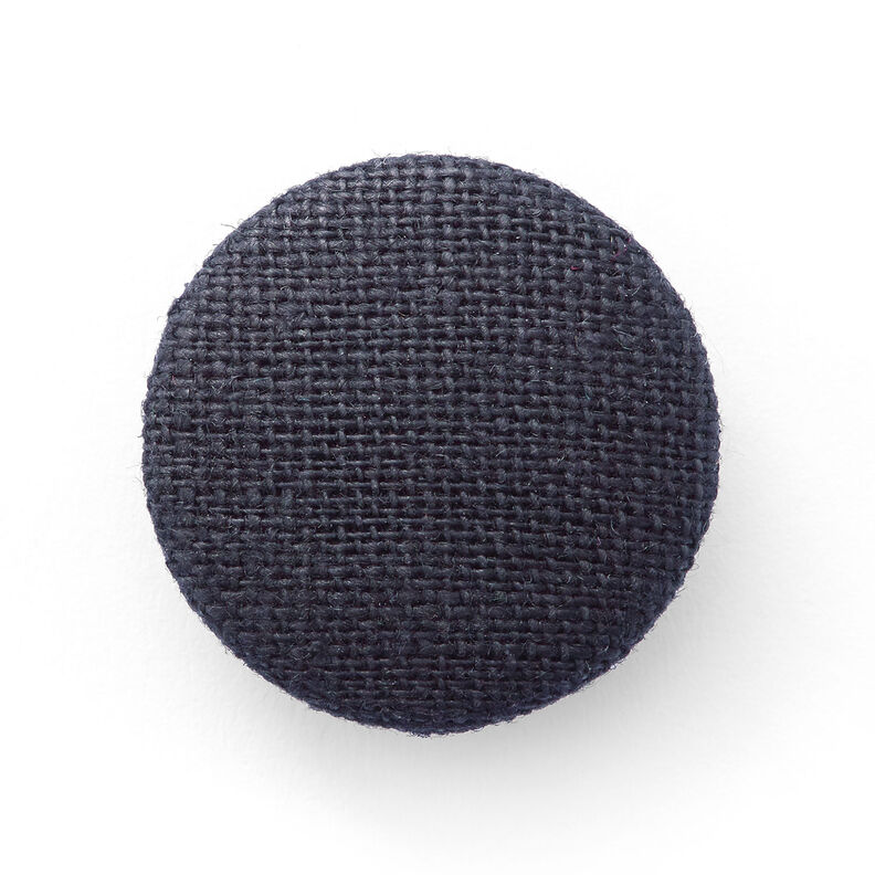 Beklede knoop, linnen medium – nachtblauw,  image number 1