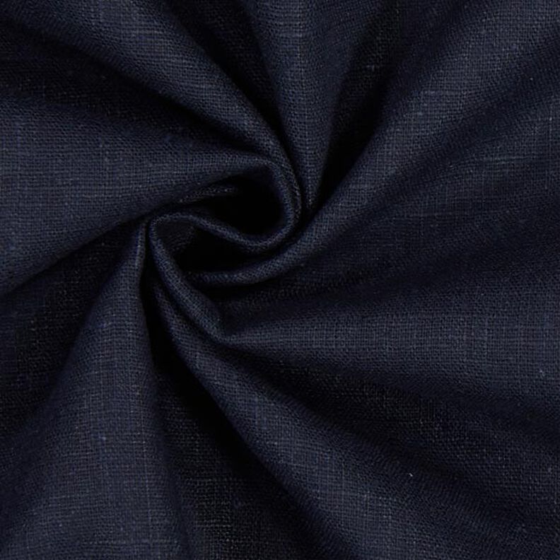 Linnen stof Ramee mix medium – zwart blauw,  image number 3