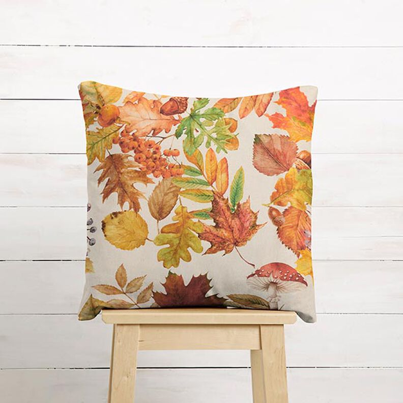 Decostof half panama herfstbladeren gerecycled – natuur, image number 8