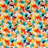 Viscose-linnen-mix gestileerde bloemen – ecru/oranje,  thumbnail number 1