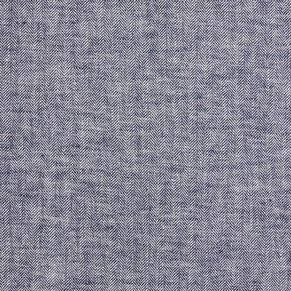 Linnen-katoenmix visgraat – marineblauw, image number 1