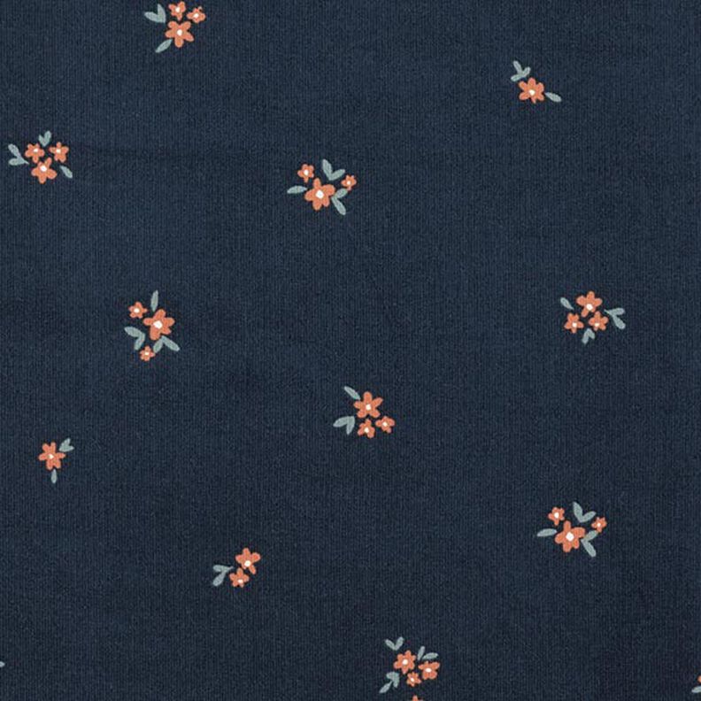 Babyrib Verspreide bloempjes | by Poppy – marineblauw,  image number 1
