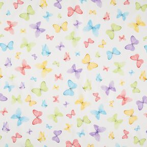 Decostof Half panama delicate vlinders – wit/pastelgroen, 