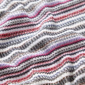 Ribgebreide horizontale strepen met glitter, 