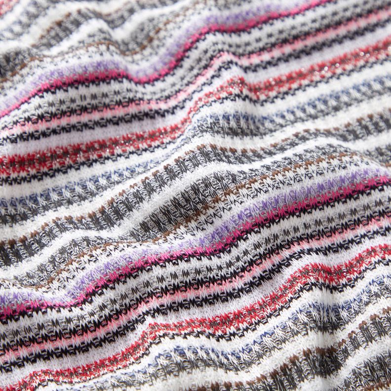 Ribgebreide horizontale strepen met glitter,  image number 2