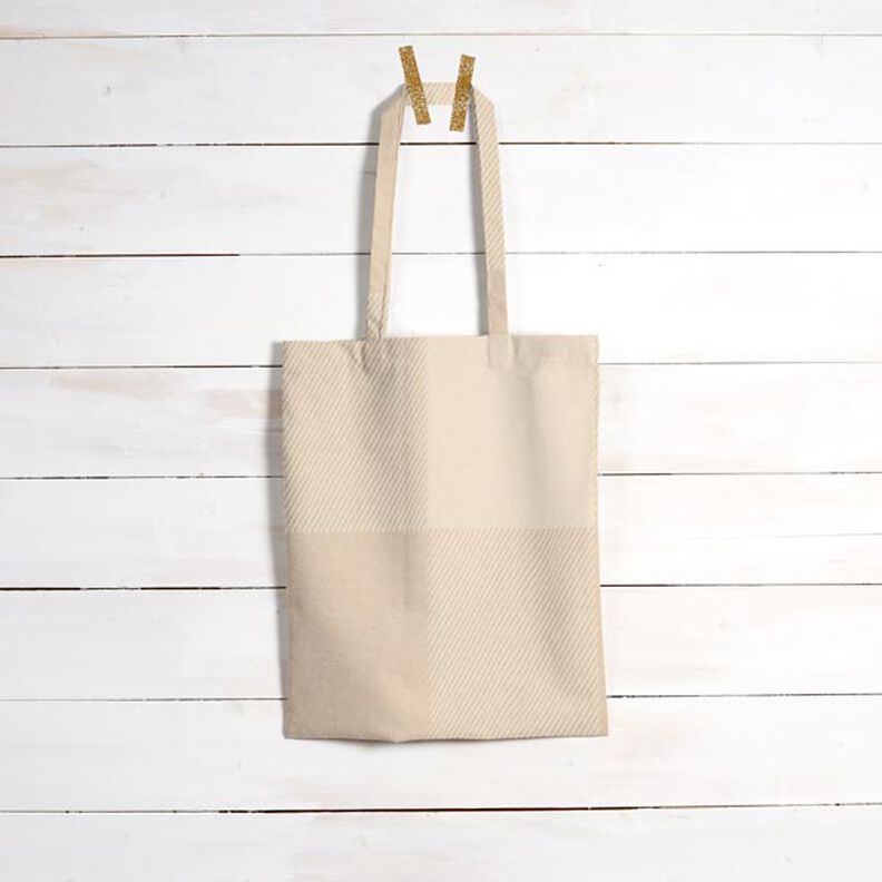 Decostof jacquard Vichy-geruit – beige, image number 8