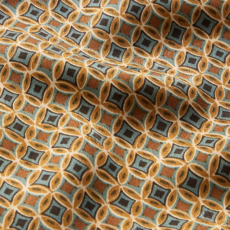 Satijn geometrisch retro patroon – karamel,  image number 2