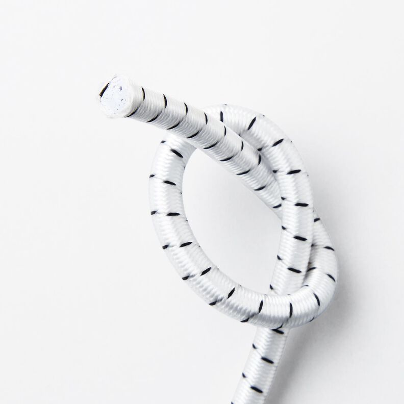 Sterke rubberen buitenkabel [Ø 10 mm] – wit/zwart,  image number 3