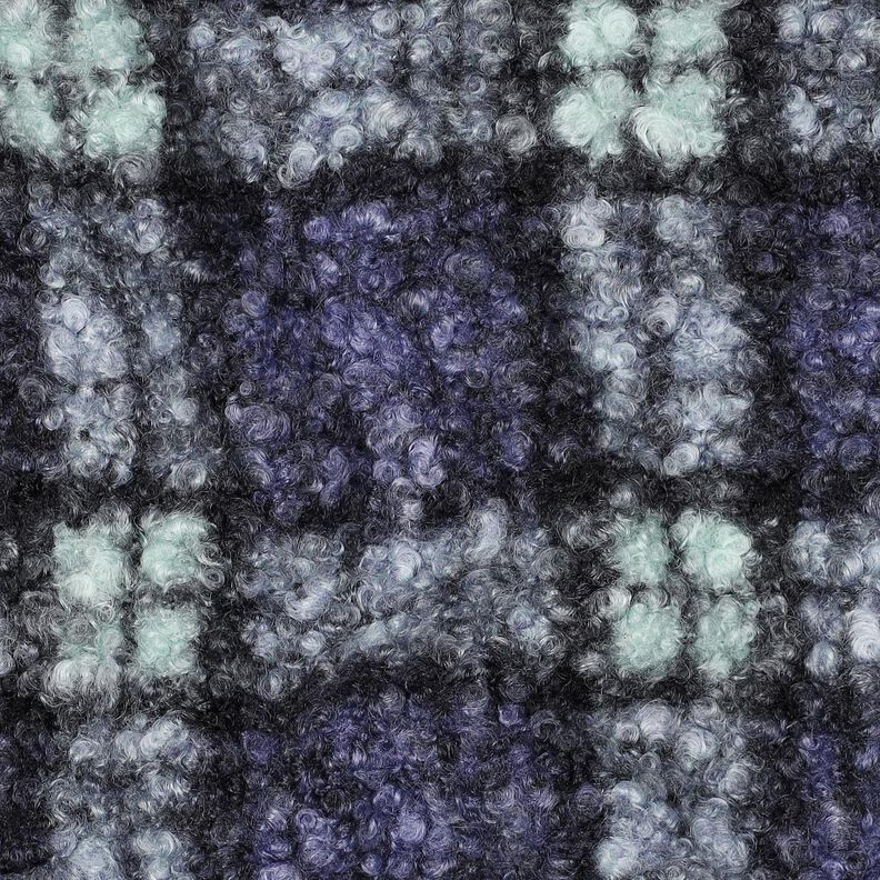 Tricot bouclé Ruit – lila/licht mint, image number 2