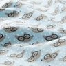 Katoenjersey Vos met bril – babyblauw,  thumbnail number 2
