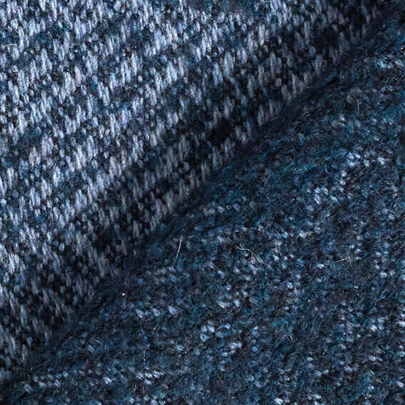 Mantelstof wolmix zigzag – marineblauw,  image number 4