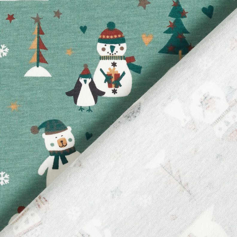 Katoenjersey Pinguïn, ijsbeer en sneeuwman – riet,  image number 4