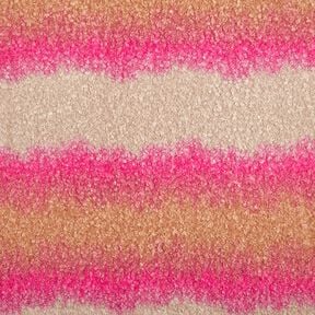Mantelstof Tricot bouclé kleurverloop – cashew/pink, 