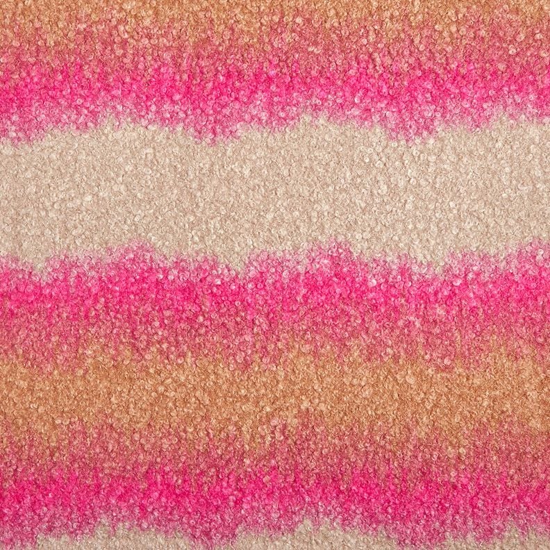 Mantelstof Tricot bouclé kleurverloop – cashew/pink, image number 1