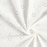Katoenen stof met los borduursel kleine bloemen – wit,  thumbnail number 3