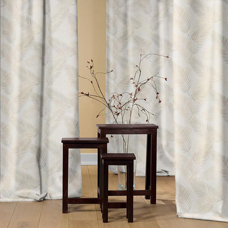 Verduisteringsstof palmtak metallic – beige/goud,  image number 5
