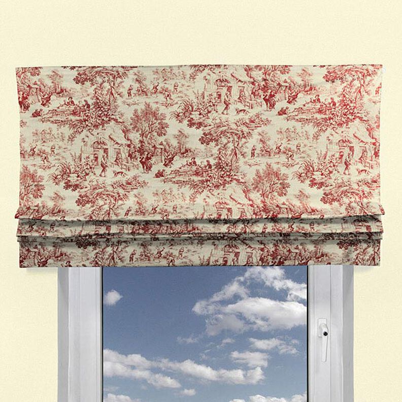 Toile de Jouy – karmijnrood,  image number 6