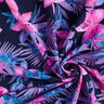 Badpakstof Tropische bloemen – marineblauw/pink,  thumbnail number 3