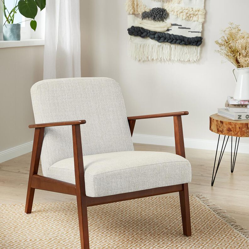 Bekledingsstof Chenille Effen – ecru | Stofrestant 50cm,  image number 4