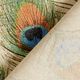 Decostof Half panama Pauwenveren – natuur/groen,  thumbnail number 4
