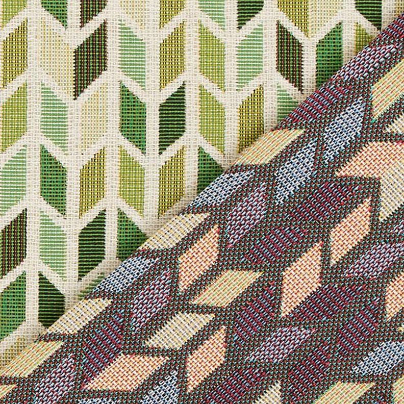 Jacquard gobelin Zigzag – groen, image number 4
