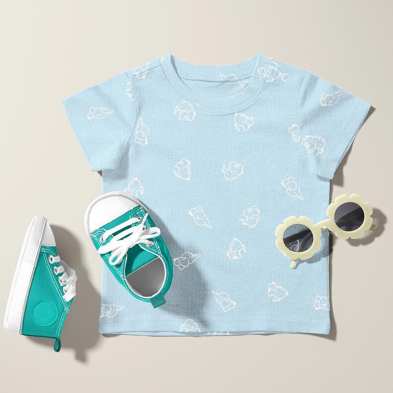 Wafel jersey Babyolifanten – zilverblauw, image number 6