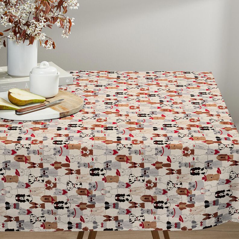 Decostof Half panama elegante honden – natuur/grijs, image number 8