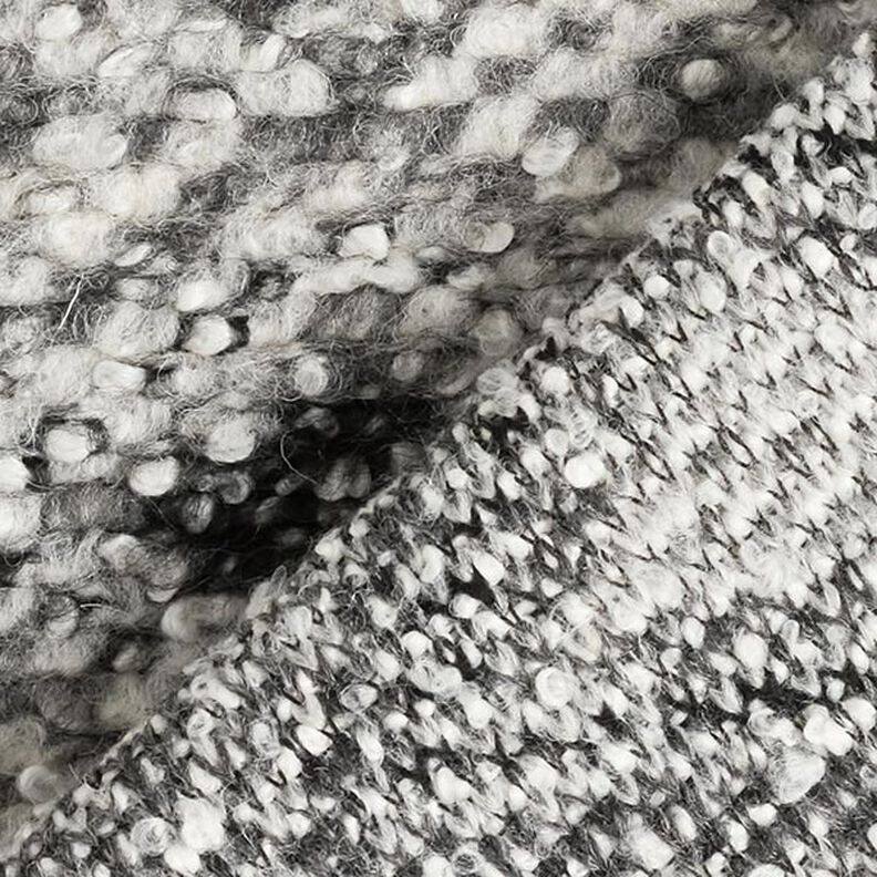 Gebreide bouclé wolmix grote ruiten – grijs,  image number 4