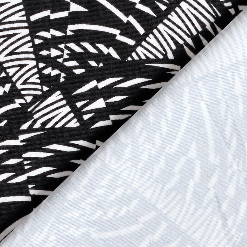 Badpakstof abstract grafisch patroon – zwart/wit,  image number 4