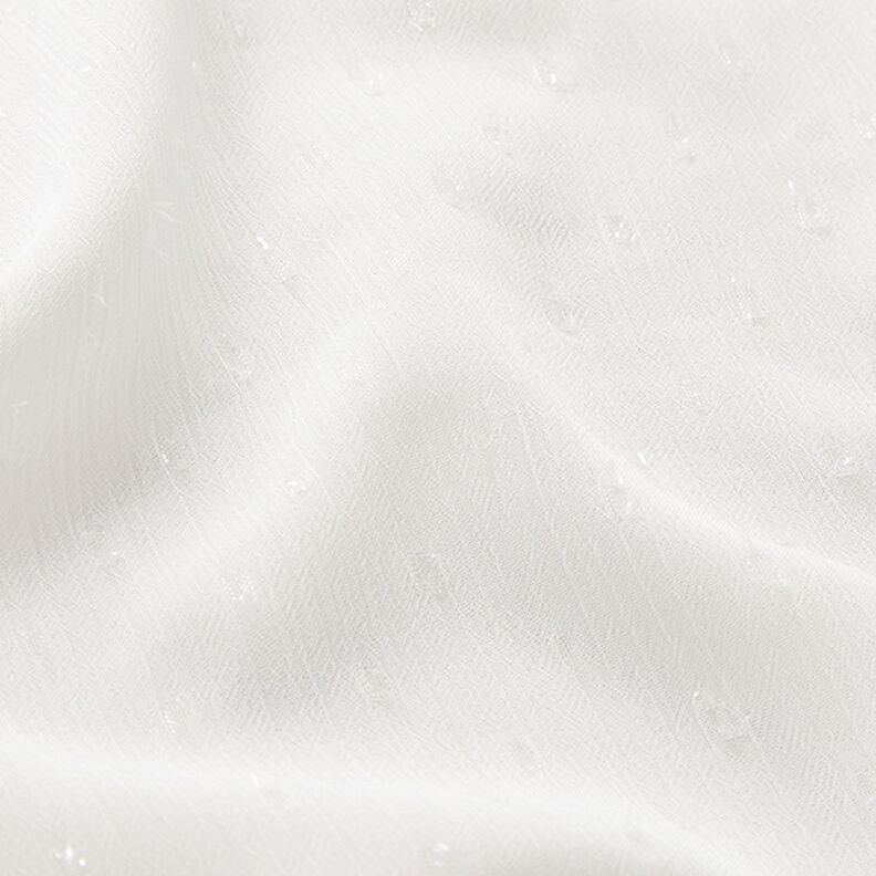 Chiffon stippen glitter – wit, image number 2