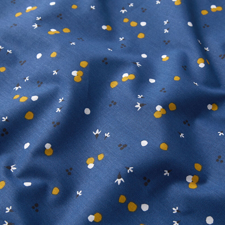 Katoenen stof Cretonne Kleurrijke stippen – marineblauw,  image number 2